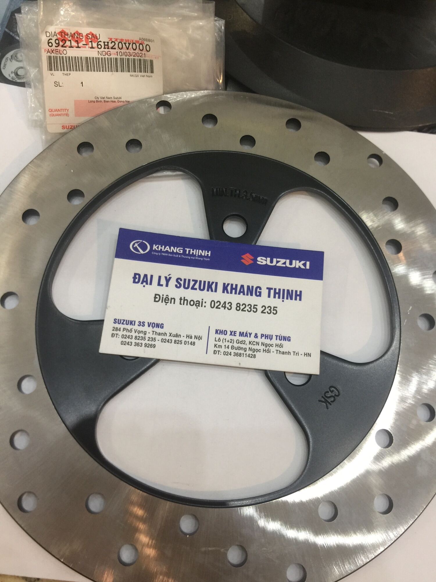 Đĩa phanh sau Chính hãng Xe máy Suzuki Axelo RR 125 - Ảnh 2