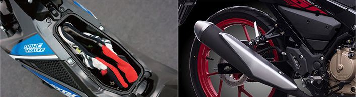 Suzuki Raider R150 Fi thiết kế đậm chất thể thao đặc trưng của dòng xe Suzuki Underbone, cải tiến vượt trội trong phân khúc xe côn tay 150cc.