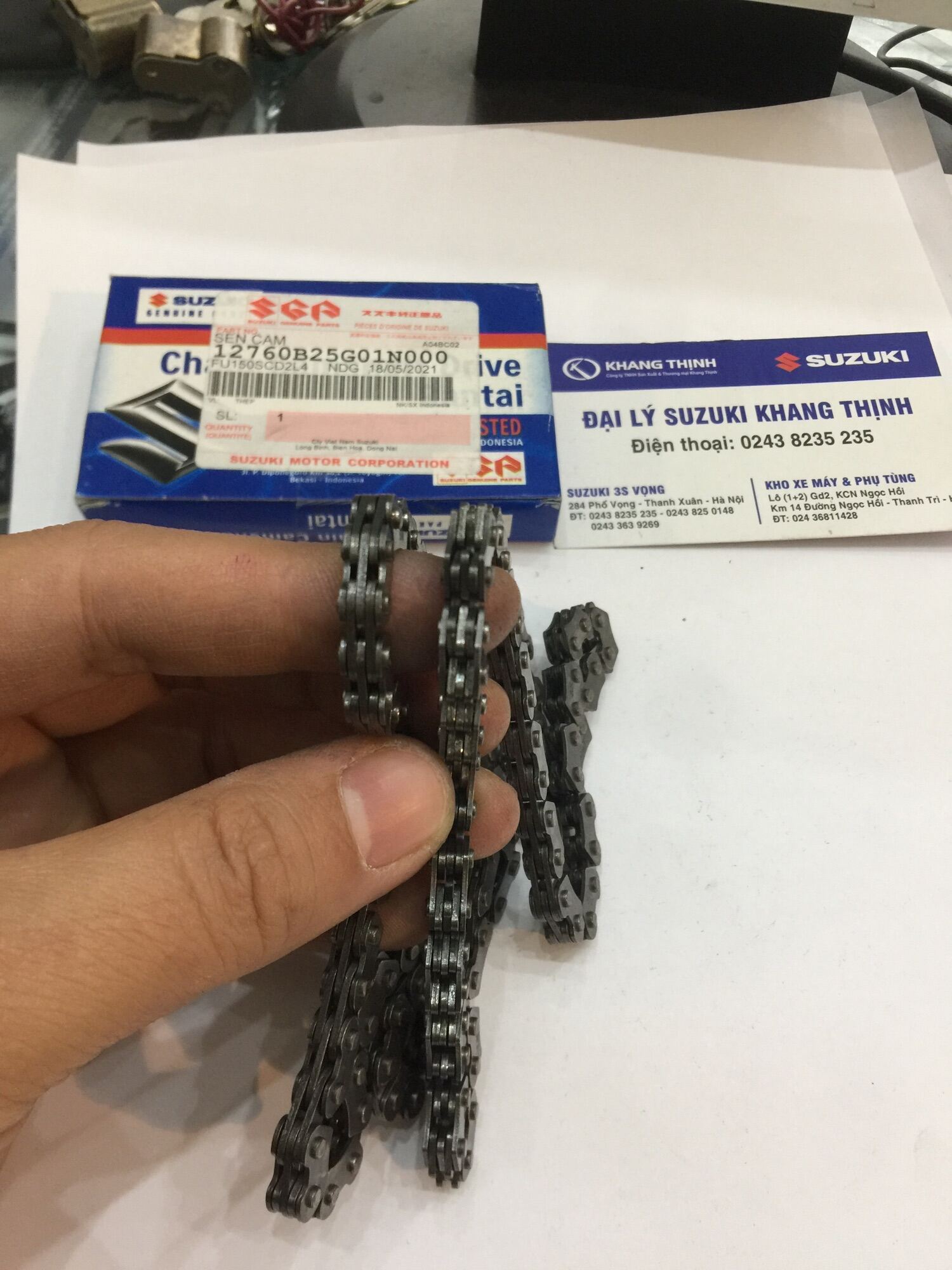 Xích cam ( Sên cam) chính hãng Suzuki Raider BXC 150cc - Ảnh 2