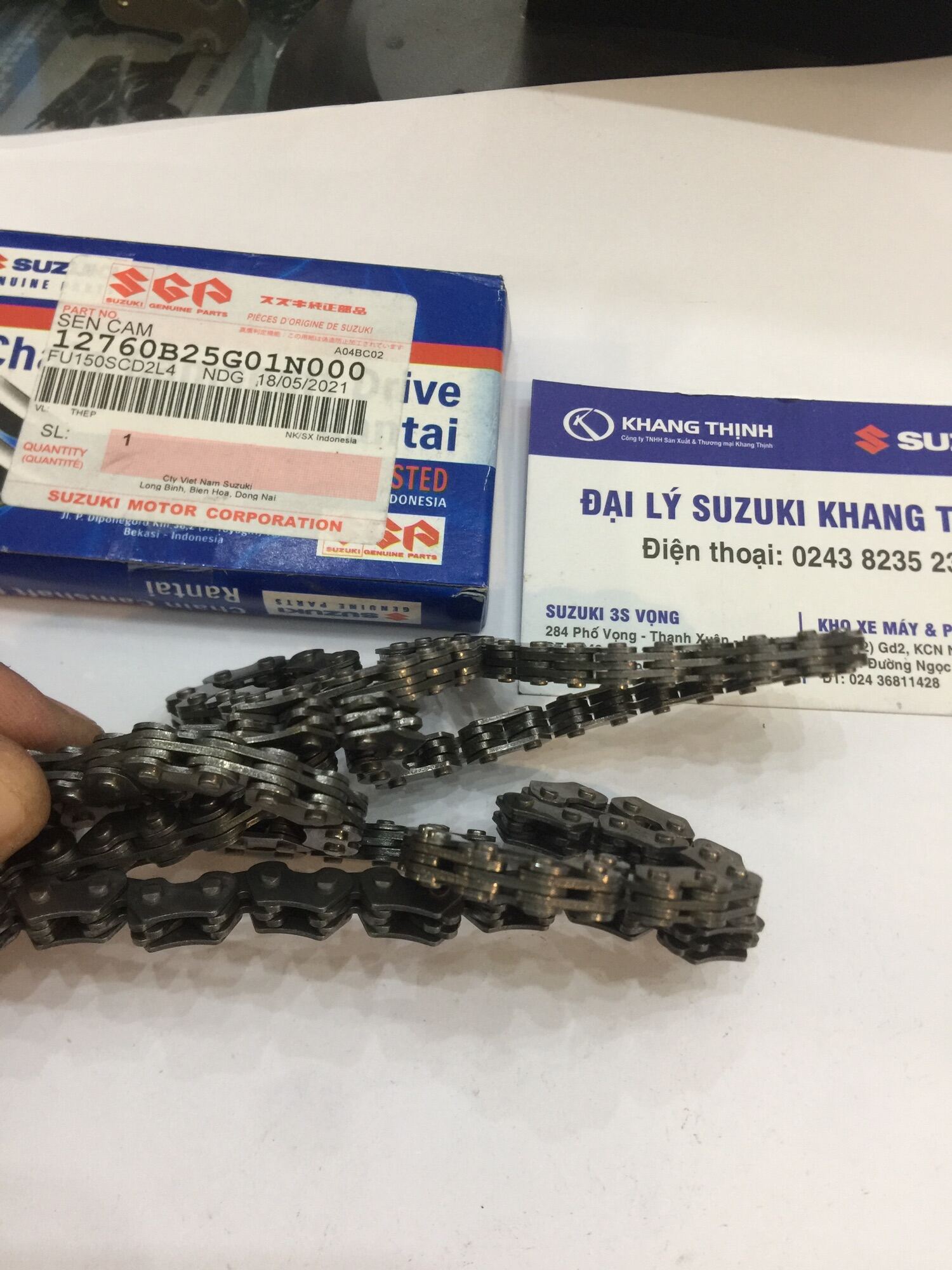 Xích cam ( Sên cam) chính hãng Suzuki Raider BXC 150cc - Ảnh 4