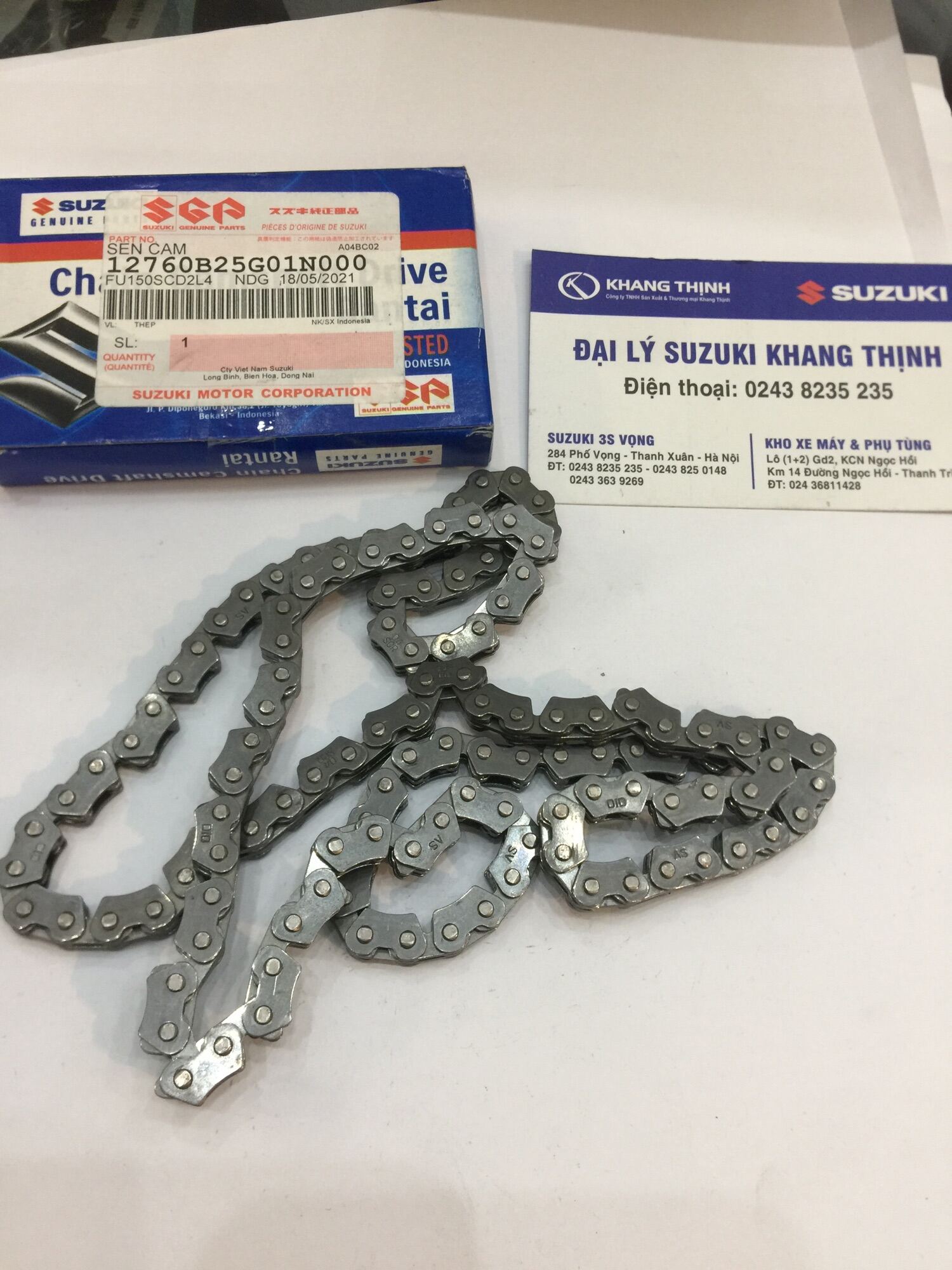 Xích cam ( Sên cam) chính hãng Suzuki Raider BXC 150cc - Ảnh 5